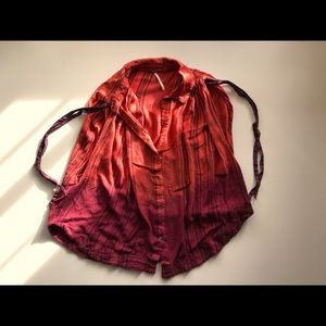 Free People button shirt